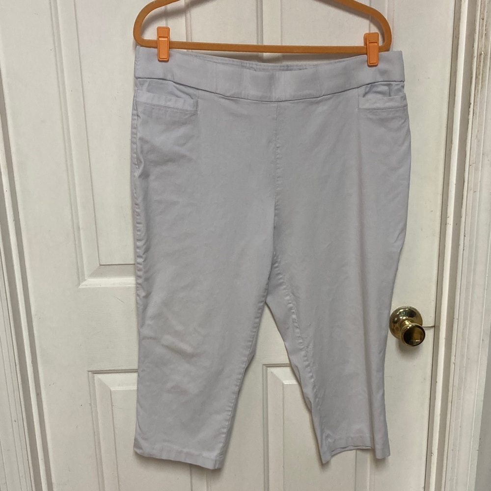 Briggs New York White Casual Pull-On Pants